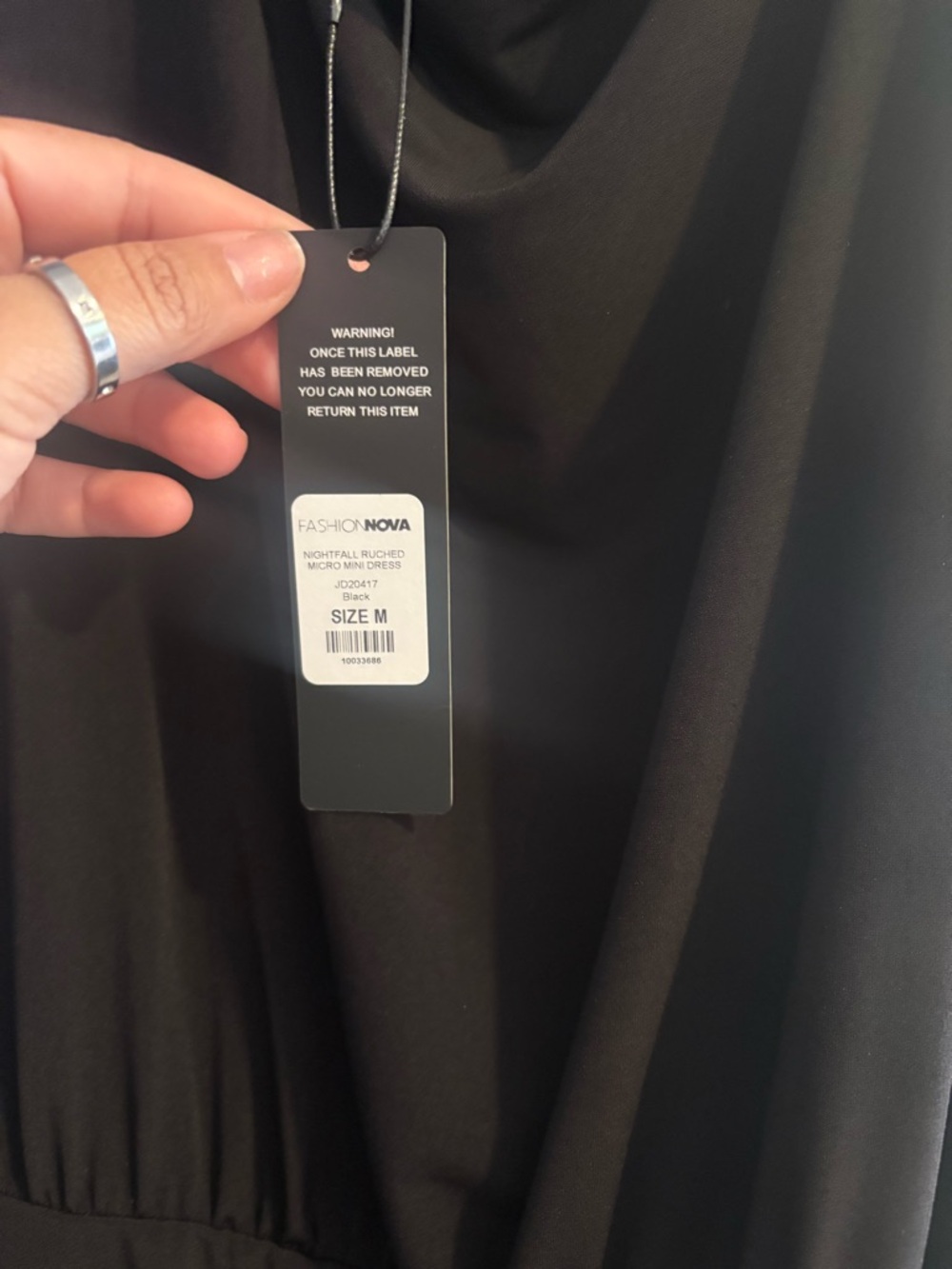 Fashion Nova Black Sleeveless Cowl Neck Dress - Picture 7 of 8